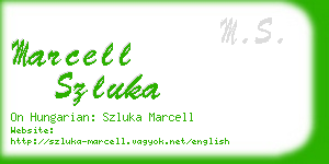 marcell szluka business card